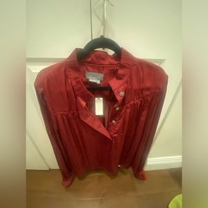 Red anthro blouse